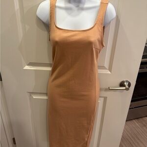 Sleeveless Tan Dress